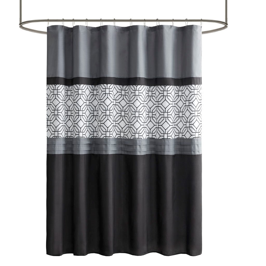 Donnell Embroidered And Pieced Shower Curtain With Liner 5DS70-0231 By Olliix