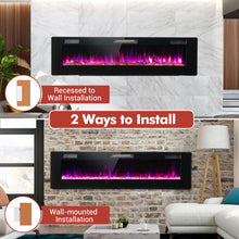 Load image into Gallery viewer, 60 Inches Ultra-thin Electric Fireplace with Remote Control and Timer Function
