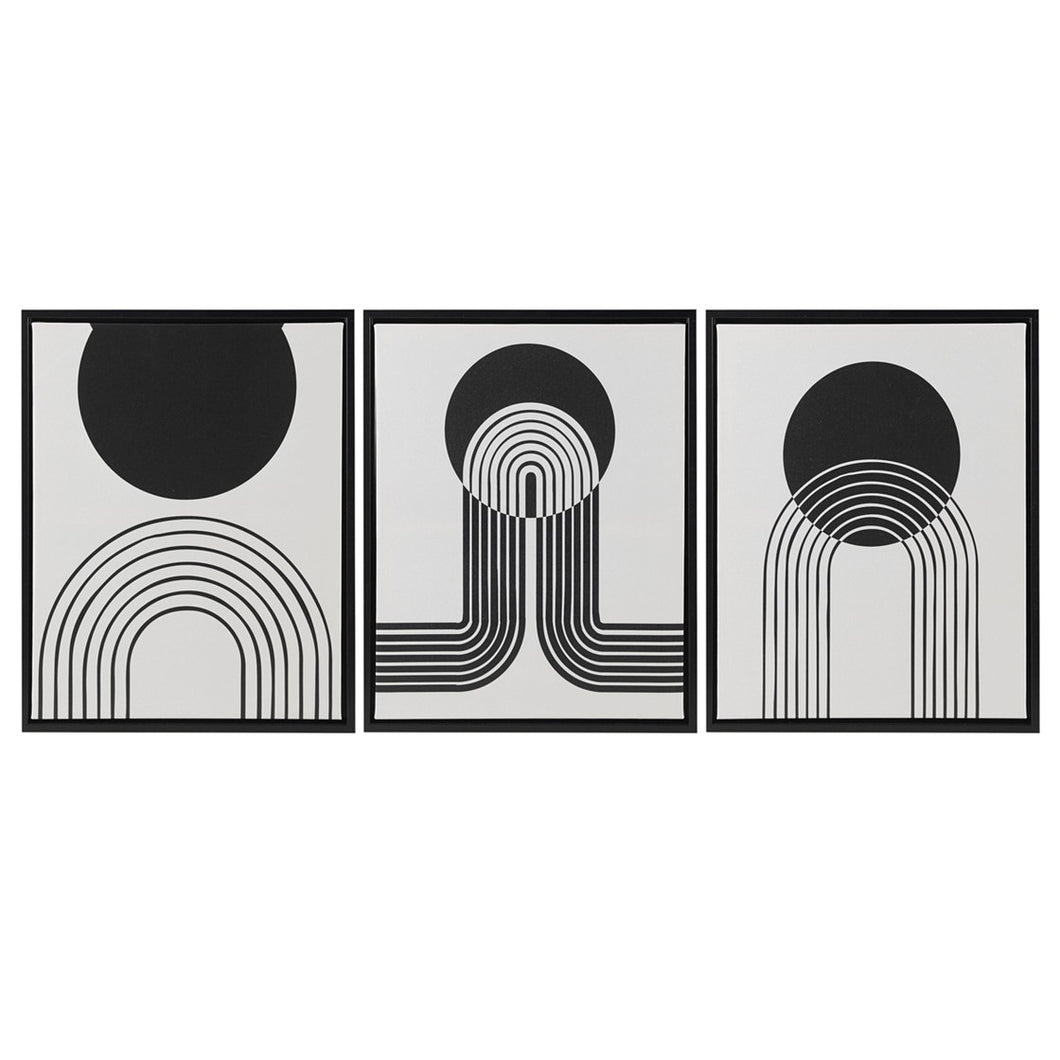 Cosmic Curl Framed Canvas 3 Piece Set UH95C-0030 By Olliix