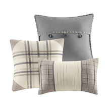 Load image into Gallery viewer, Ridge 7 Piece Herringbone Comforter Set King MP10-7213 By Olliix
