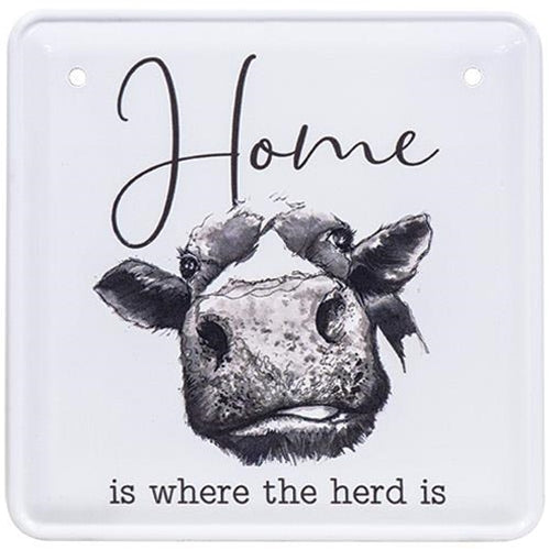 Home is Where the Herd Is Metal Sign (Pack of 4)