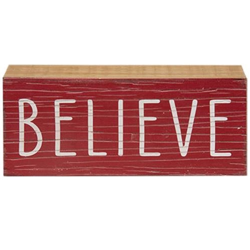 Believe Wooden Sign (Pack of 2)