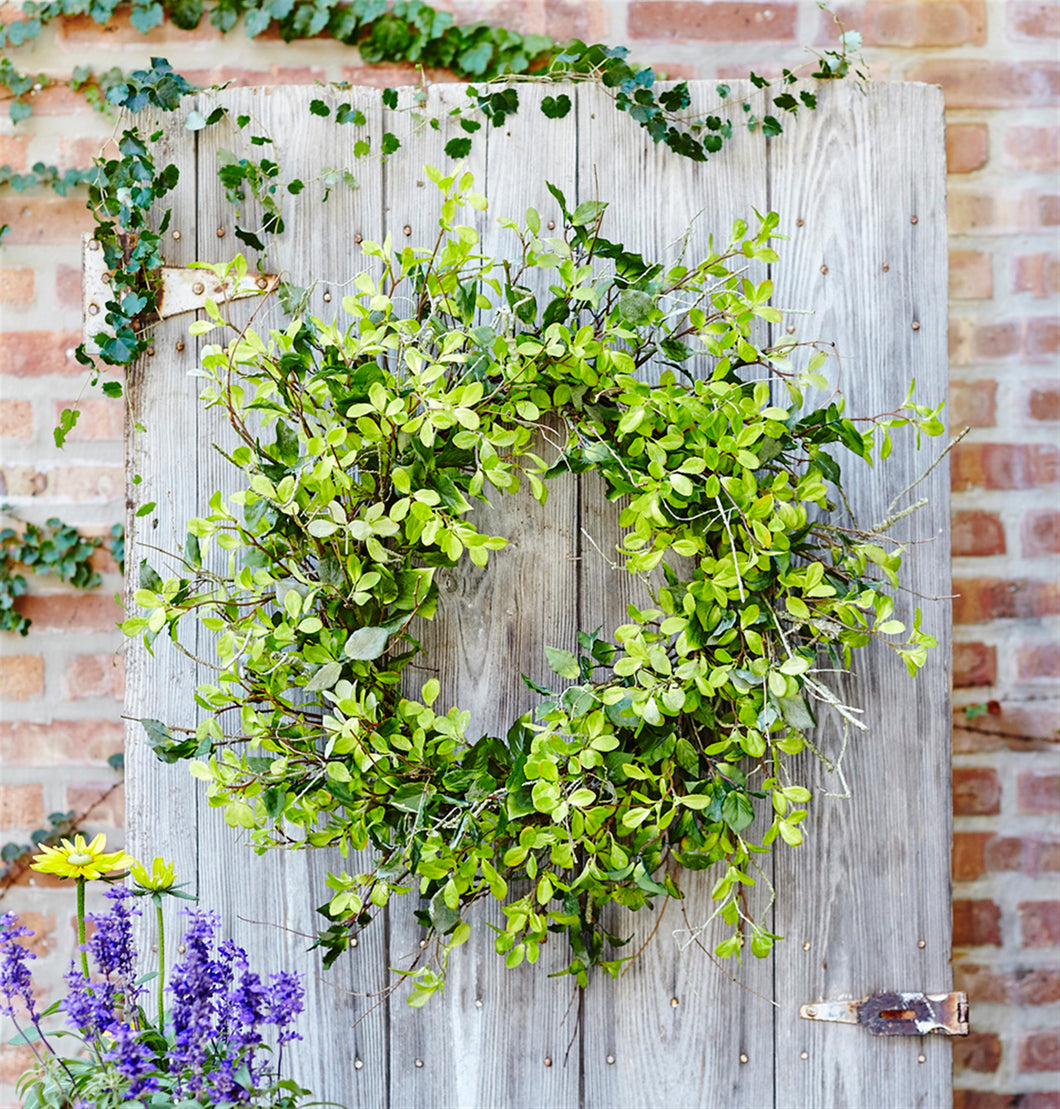 Oversized Mixed Foliage Twig Wreath 30