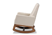 Load image into Gallery viewer, Baxton Studio Yashiya Mid-century Retro Modern Light Beige Fabric Upholstered Rocking Chair

