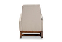 Load image into Gallery viewer, Baxton Studio Yashiya Mid-century Retro Modern Light Beige Fabric Upholstered Rocking Chair and Ottoman Set
