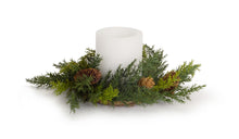 Load image into Gallery viewer, Arborvitae Foliage Candle Ring with Pinecone Accents (Set of 6)
