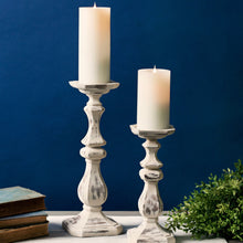 Load image into Gallery viewer, Weathered Stone Candle Holder (Set of 2)
