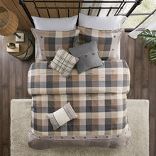 Load image into Gallery viewer, Ridge 7 Piece Herringbone Comforter Set King MP10-7213 By Olliix
