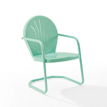 Load image into Gallery viewer, Griffith Outdoor Metal Armchair Aqua Gloss
