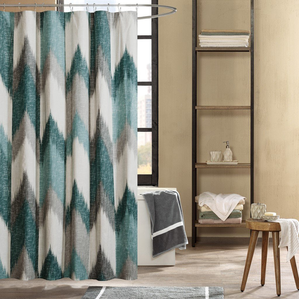 Ink Ivy Alpine Cotton Printed Shower Curtain -72X72