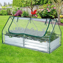 Load image into Gallery viewer, 6 x 3 x 3 Feet Galvanized Raised Garden Bed with Greenhouse
