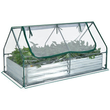 Load image into Gallery viewer, 6 x 3 x 3 Feet Galvanized Raised Garden Bed with Greenhouse
