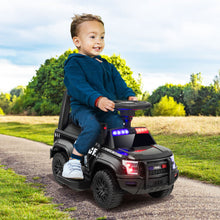 Load image into Gallery viewer, 6V Kids Ride On Police Car with Real Megaphone and Siren Flashing Lights-Black
