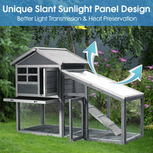 Load image into Gallery viewer, Wooden Chicken Coop with Ventilation Door and Removable Tray for Indoor and Outdoor
