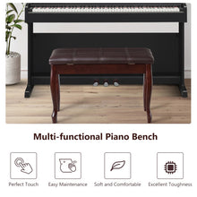 Load image into Gallery viewer, Solid Wood PU Leather Piano Bench with Storage-Brown

