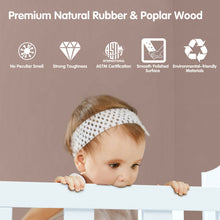 Load image into Gallery viewer, 2-in-1 Classic Convertible Wooden Toddler Bed with 2 Side Guardrails for Extra Safety-White
