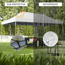 Load image into Gallery viewer, 10 x 20 Feet Adjustable Folding Heavy Duty Sun Shelter with Carrying Bag-White
