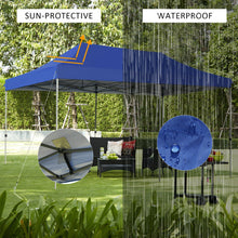 Load image into Gallery viewer, 10 x 20 Feet Adjustable Folding Heavy Duty Sun Shelter with Carrying Bag-Blue
