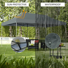 Load image into Gallery viewer, 10 x 20 Feet Adjustable Folding Heavy Duty Sun Shelter with Carrying Bag-Gray
