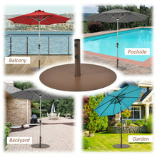 Load image into Gallery viewer, 29.5 Inch Outdoor Steel Umbrella Base Stand for Backyard and Poolside
