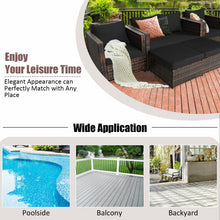 Load image into Gallery viewer, 5 Pieces Patio Cushioned Rattan Furniture Set-Black
