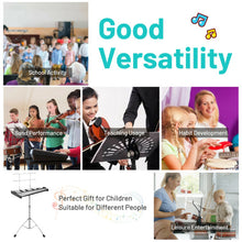 Load image into Gallery viewer, 32 Note Glockenspiel Xylophone Percussion Bell Kit with Adjustable Stand
