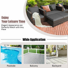 Load image into Gallery viewer, 5 Pieces Patio Cushioned Rattan Furniture Set-Gray
