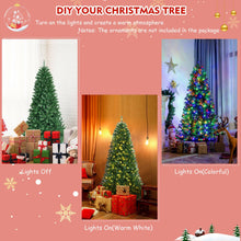 Load image into Gallery viewer, Artificial Hinged Christmas Tree with Remote-controlled Color-changing LED Lights-6&#39;
