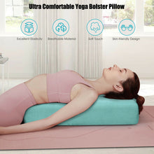 Load image into Gallery viewer, Yoga Bolster Pillow with Washable Cover and Carry Bag-Green
