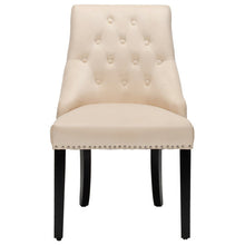 Load image into Gallery viewer, Modern Upholstered Button-Tufted Dining Chair with Naild Trim-Beige
