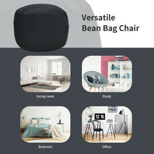 Load image into Gallery viewer, 3 Feet Bean Bag Chair with Microfiber Cover and Independent Sponge Filling-Black
