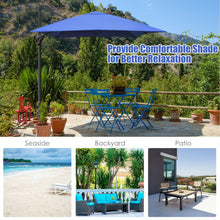 Load image into Gallery viewer, 10 x 13 Feet Rectangular Cantilever Umbrella with 360° Rotation Function-Navy
