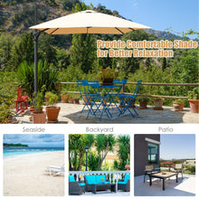 Load image into Gallery viewer, 10 x 13 Feet Rectangular Cantilever Umbrella with 360° Rotation Function-Beige

