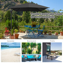 Load image into Gallery viewer, 10 x 13 Feet Rectangular Cantilever Umbrella with 360° Rotation Function-Gray
