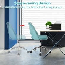 Load image into Gallery viewer, Adjustable Velvet Accent Swivel Vanity Office Chair with Chrome Base-Green
