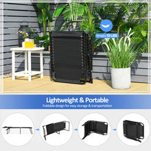 Load image into Gallery viewer, Foldable Recline Lounge Chair with Adjustable Backrest and Footrest-Black
