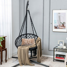 Load image into Gallery viewer, Cushioned Hammock Swing Chair with Hanging Kit-Black
