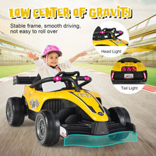 Load image into Gallery viewer, 12V Kids Ride on Electric Formula Racing Car with Remote Control-Yellow

