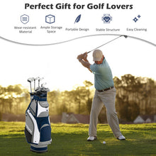 Load image into Gallery viewer, 10.5 Inch Golf Stand Bag with 14 Way Full-Length Dividers and 7 Zippered Pockets-Navy
