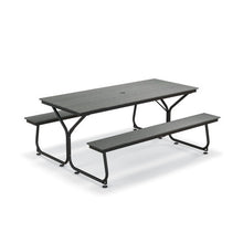 Load image into Gallery viewer, 6 Feet Outdoor Picnic Table Bench Set for 6-8 People-Gray
