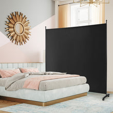 Load image into Gallery viewer, 6 Feet Single Panel Rolling Room Divider with Smooth Wheels
