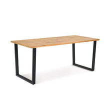 Load image into Gallery viewer, 6-Person Acacia Wood Outdoor Dining Table with 2 Inch Umbrella Hole
