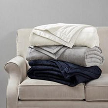 Load image into Gallery viewer, Madison Park Coleman 100% Polyester Reversible Plush To Microfiber Da Blanket MP51-6376 By Olliix

