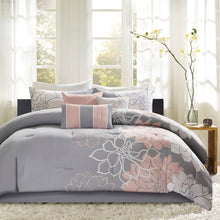 Load image into Gallery viewer, Olliix Lola 100% Cotton Sateen Printed 6 Piece Comforter Set By Madison Park MP10-6832
