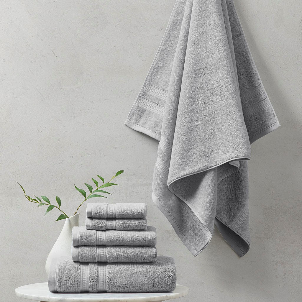 Plume 100% Cotton Feather Touch Antimicrobial Towel 6 Piece Set - BR73-2439
