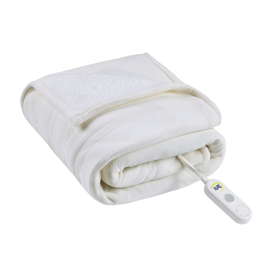 Fleece To Sherpa Heated Throw ST54-0080 By Olliix