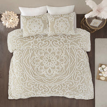 Load image into Gallery viewer, Laetitia Tufted Cotton Chenille Medallion Comforter Set Full/Queen MP10-7114 By Olliix

