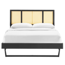 Load image into Gallery viewer, Kelsea Cane and Wood Full Platform Bed With Angular Legs by Modway
