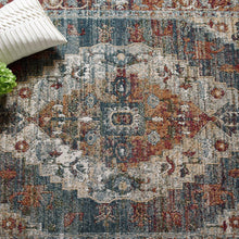 Load image into Gallery viewer, Tribute Camellia Distressed Vintage Floral Vintage Medallion 5x8 Area Rug by Modway
