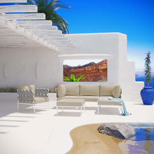 Load image into Gallery viewer, Harmony 6 Piece Outdoor Patio Aluminum Sectional Sofa Set by Modway
